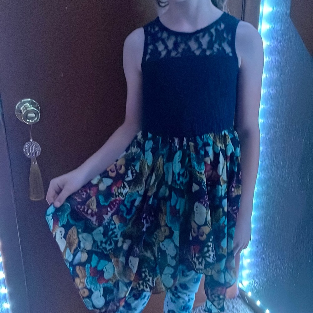 FLORAL BUTTERFLY DRESS